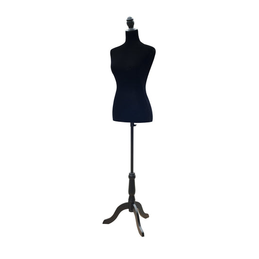 Female Fashion Mannequin Dress Form Torso Dressmaker Stand Clothing Display w/ Base (Black) - Gallery Canada