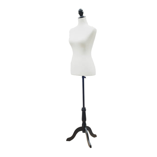 Female Fashion Mannequin Dress Form Torso Dressmaker Stand Clothing Display w/ Base (White) - Gallery Canada