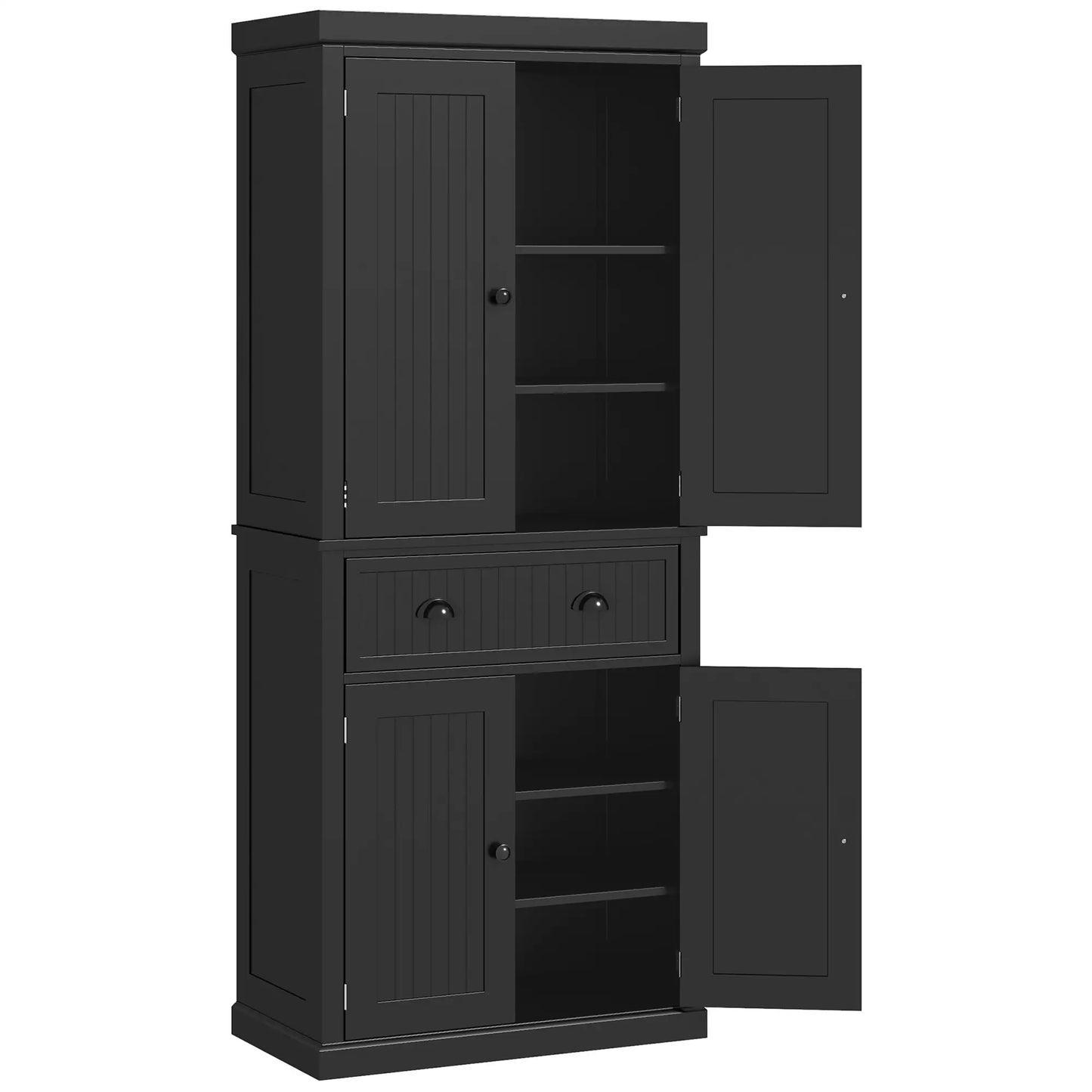 72 Kitchen Pantry, Freestanding Storage Cabinet, Black Kitchen Pantry Cabinets at Gallery Canada