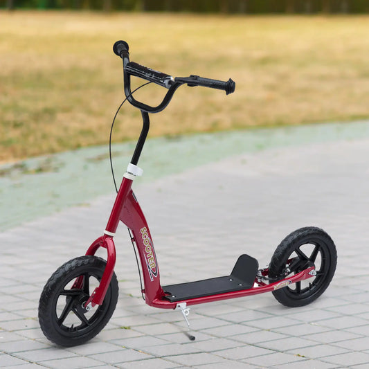 Kids Scooter, Street Bike, 12'' Tire, 5-12 Years, Red