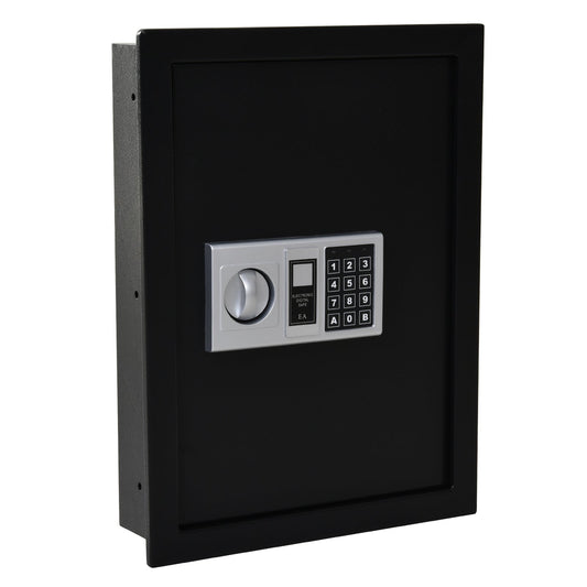 Flat Superior Electronic Hidden Wall Safe Box for Jewelry or Valuables Digital Lock Home Office Hotel Security (Black) - Gallery Canada