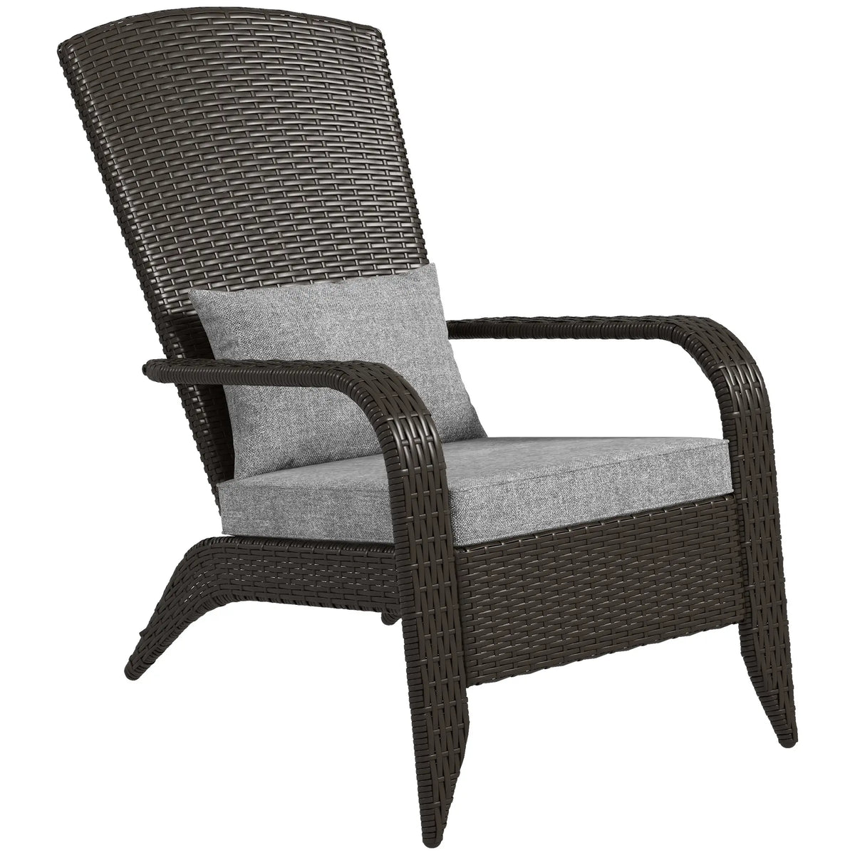 Patio Wicker Adirondack Chair With Cushions, Grey Patio Chairs at Gallery Canada