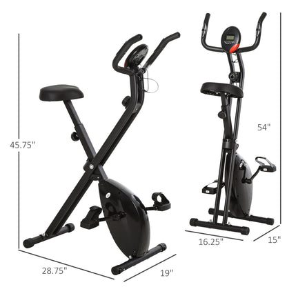 Foldable Exercise Bike Upright Fitness Bike 8-Level Resistance Cardio Workout at Gallery Canada