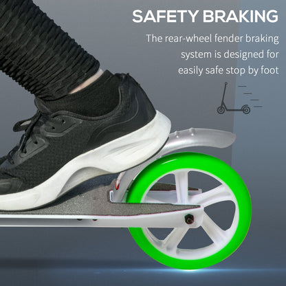 Foldable Kick Scooter with Adjustable Handlebar, Rear Brake, Front Shock-Absorbing and Aluminum Frame for 14 Years Old and Up Teens Adult at Gallery Canada