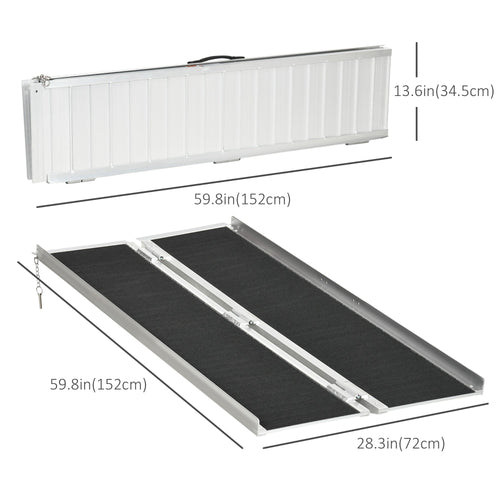 Foldable Portable Wheelchair Ramp Easy Access Carrier Ramp (5ft)
