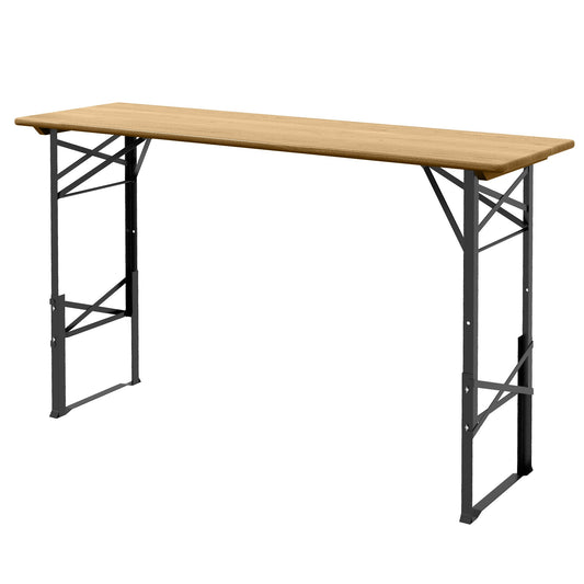 Folding Picnic Table w/ Adjustable Heights, Camping Table, Natural - Gallery Canada