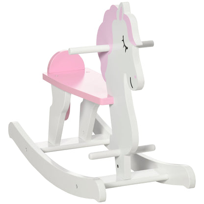 Wooden Rocking Horse, Toddler Baby Ride-on Toys for Kids 1-3 Years with Cute Horse Shape &; Solid Workmanship, Pink at Gallery Canada
