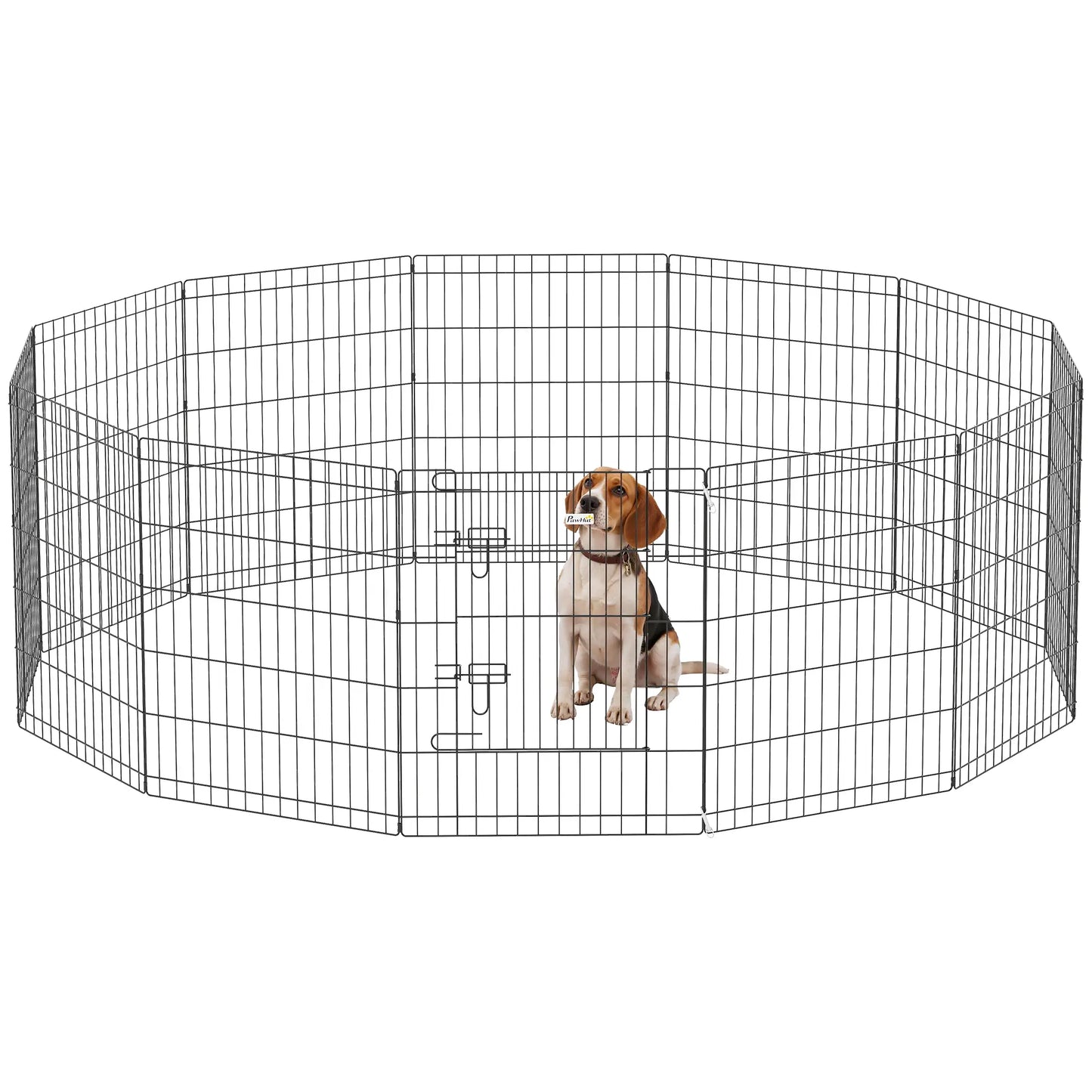 24 Inch Foldable Metal Pet Playpen, Dog Puppy Kennel Cage, 12 Panel Dog PlayPens at Gallery Canada