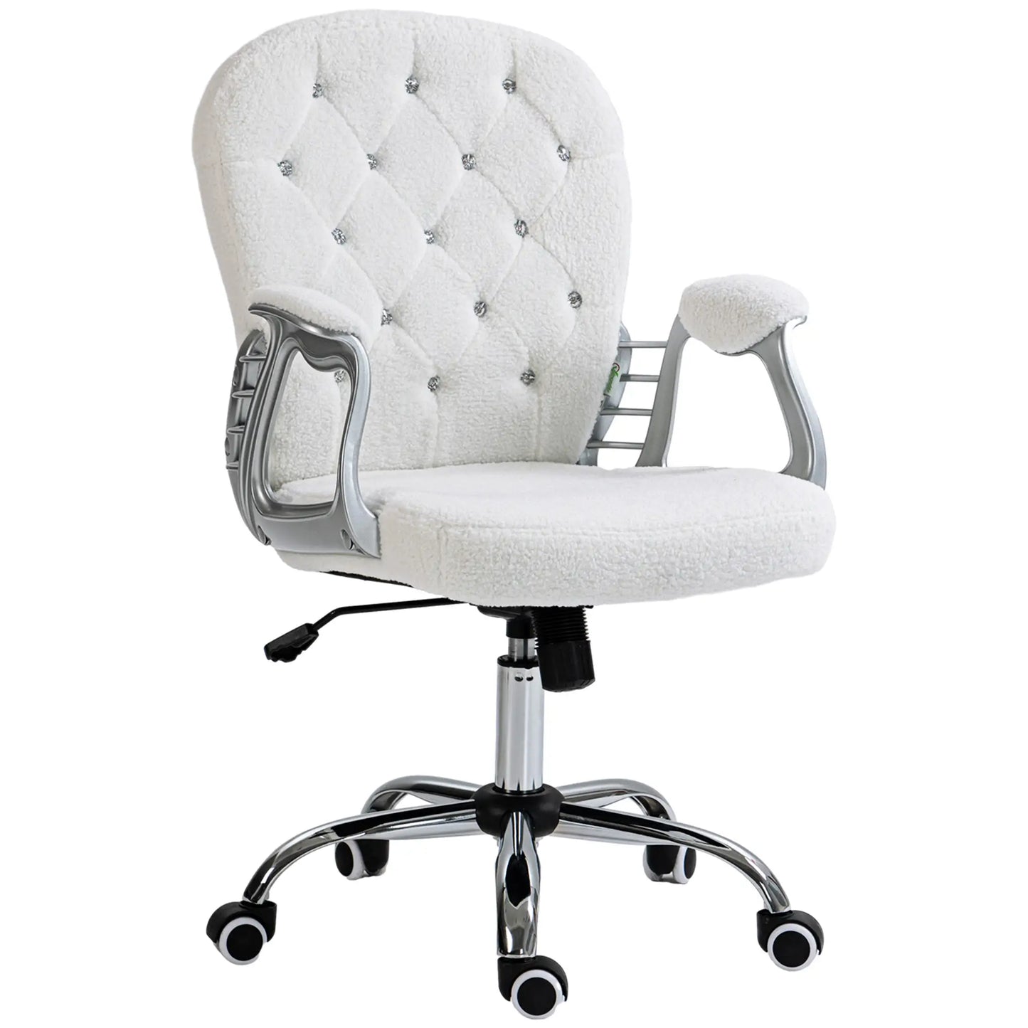 Office Chair, Adjustable Height, Tufted Back, White Task Chairs at Gallery Canada