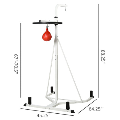 Free Standing Boxing Bag Stand, Speed Bag Station, Heavy Bag Set, Punching Ball, Boxing Rack Heavy Duty Equipment for Training at Home, White at Gallery Canada