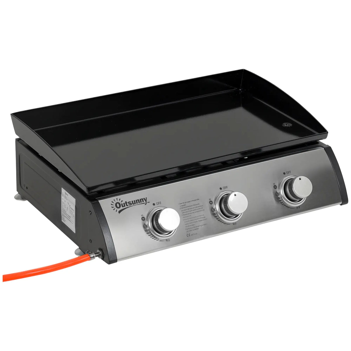 3 Burner Portable Tabletop BBQ Grill, Silver Propane Gas Grills at Gallery Canada