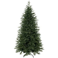 Sapin de Noël artificiel de 7 pieds, complet à charnières, vert