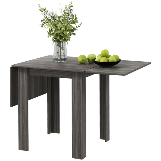 Folding Dining Table, Extendable Kitchen Table for Small Space, Drop Leaf Table for 2-4 People, Grey at Gallery Canada