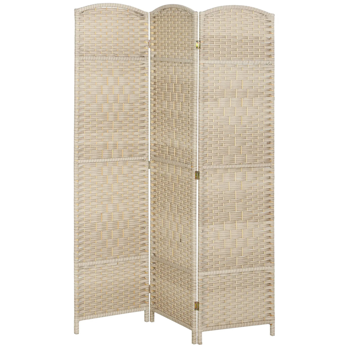 6 Ft Folding Room Divider, 3 Panel Privacy Screen, Light Oak Room Dividers at Gallery Canada