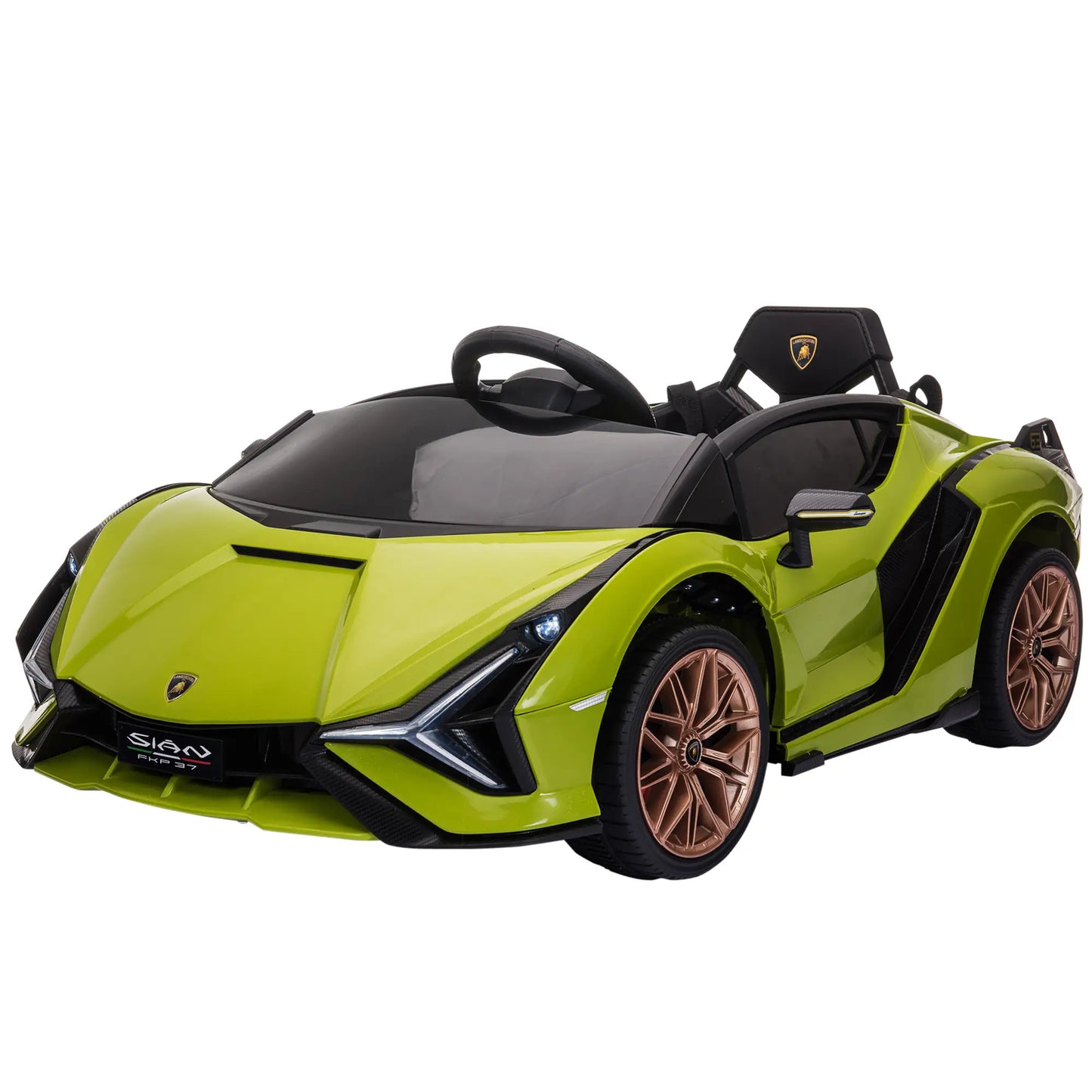 12V Battery Powered Kids Ride On Car, Remote Control, Music Lights, MP3, Green Electric Toy Cars at Gallery Canada