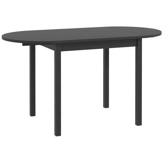 Solid Wood Kitchen Table, Drop Leaf Tables for Small Spaces, Folding Dining Table, Black