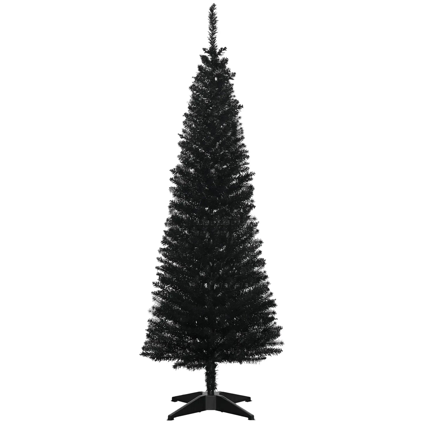 5FT Artificial Pencil Christmas Tree, Realistic Branches, Stable Stand, Black Pencil Christmas Trees at Gallery Canada