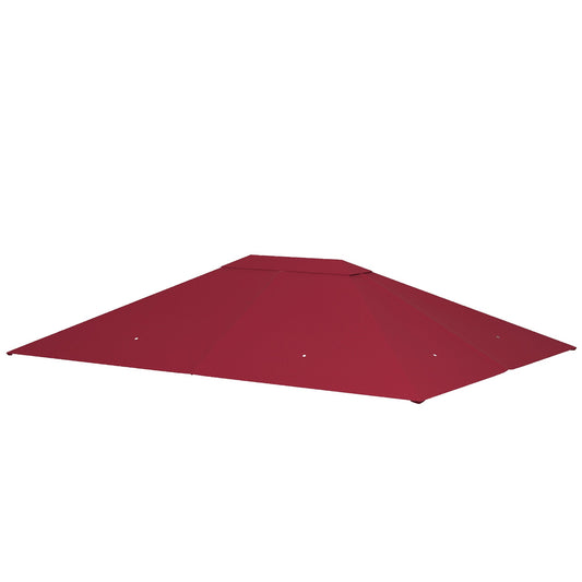 10' x 13' Gazebo Replacement Canopy Cover, Gazebo Roof Replacement (TOP COVER ONLY), Wine Red - Gallery Canada