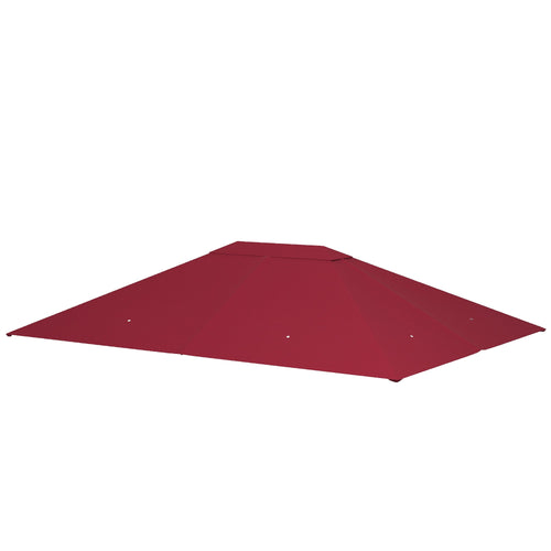 10' x 13' Gazebo Replacement Canopy Cover, Gazebo Roof Replacement (TOP COVER ONLY), Wine Red