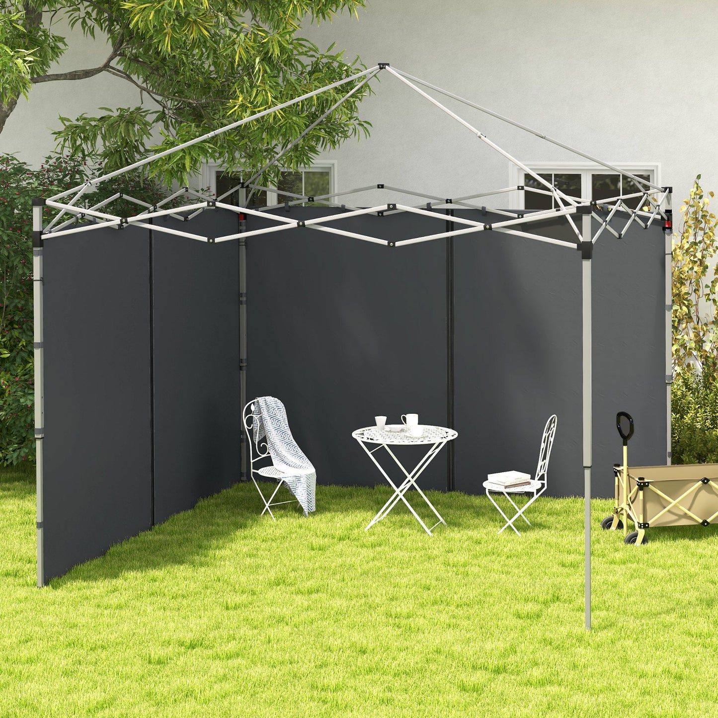 10' x 20' or 10' x 10' Pop Up Canopy Sidewalls, 2 Pack Gazebo Side Panels, Sides Replacement, with Zipped Doors at Gallery Canada