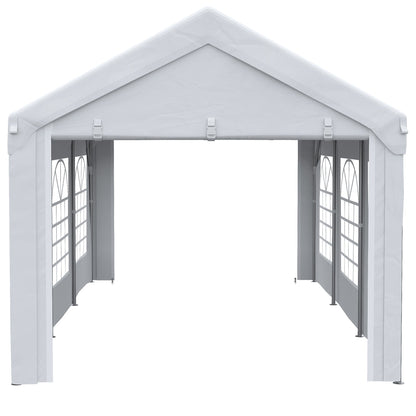 10' x 20' Party Tent &; Carport, Large Outdoor Canopy Tent Portable Garage with Removable Sidewalls and Windows, White Tents for Parties, Wedding and Events at Gallery Canada