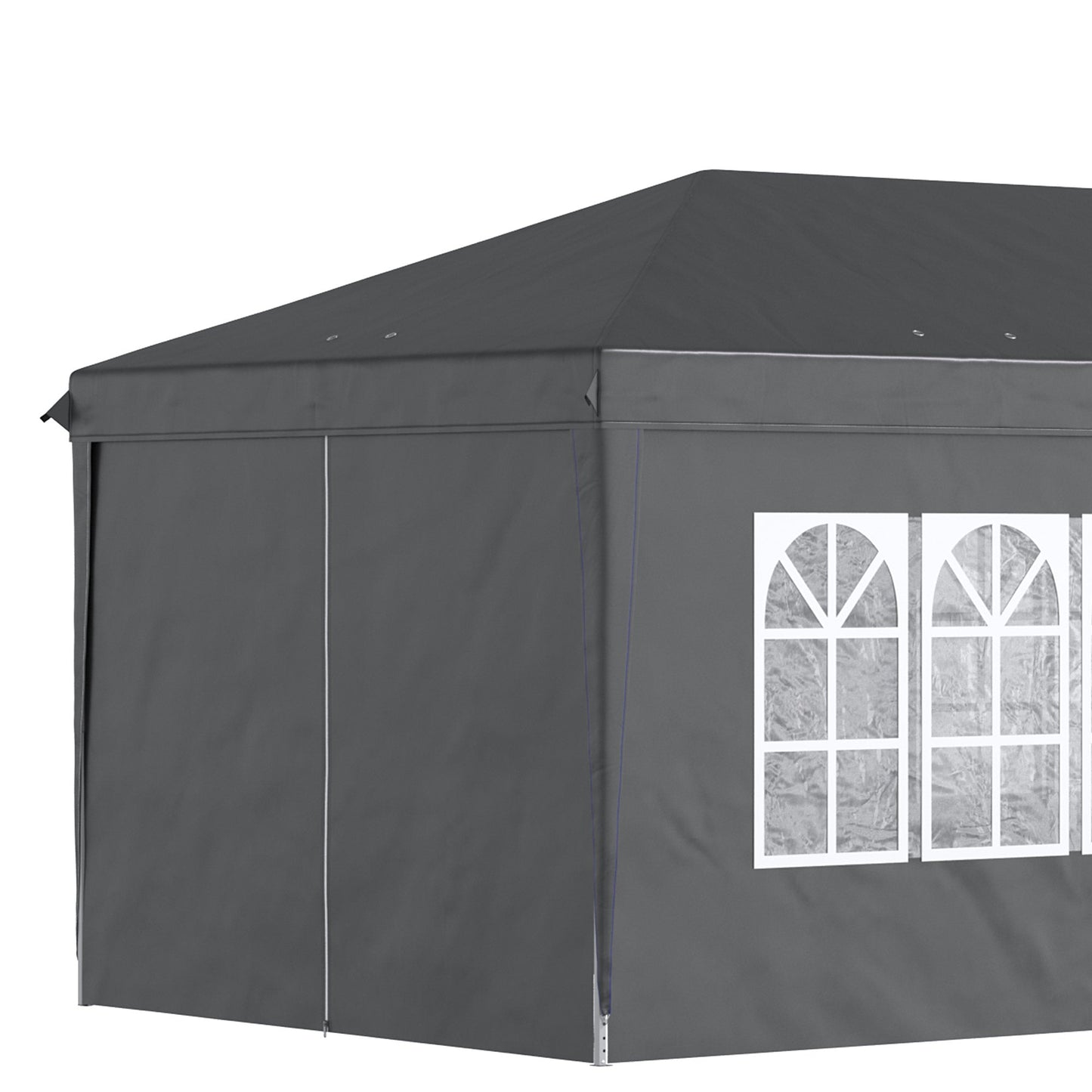10' x 20' Pop Up Canopy Tent Outdoor Portable Easy Up Party Tent Garden Shade Shelter with Walls Carrying Bag, Black at Gallery Canada
