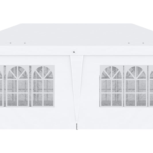 10' x 20' Pop Up Canopy with 6 Walls, Outdoor Easy Up Canopy Party Tent with Steel Frame, Drainage Holes, Instant Garden Shade Shelter with Carrying Bag, White at Gallery Canada