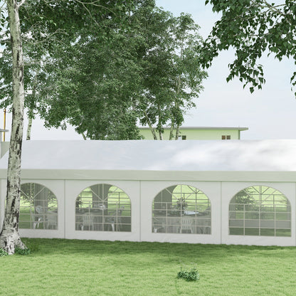 10' x 26' Party Tent Canopy Shelter, Portable Garage Carport with Removable Sidewalls, 2 Doors and Windows at Gallery Canada