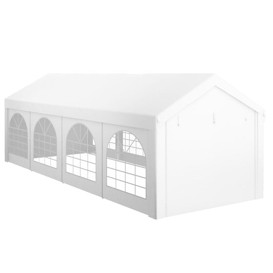 10' x 26' Party Tent Canopy Shelter, Portable Garage Carport with Removable Sidewalls, 2 Doors and Windows - Gallery Canada