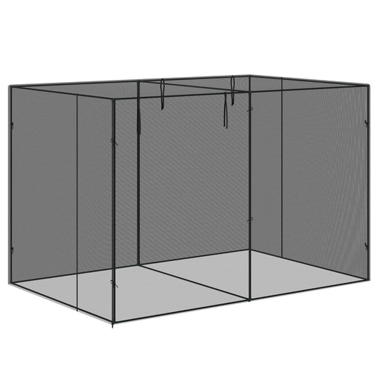 10 x 6.5ft Crop Cage, Garden Plant Protector with Two Zippered Doors, Storage Bag and Ground Stakes, Black at Gallery Canada