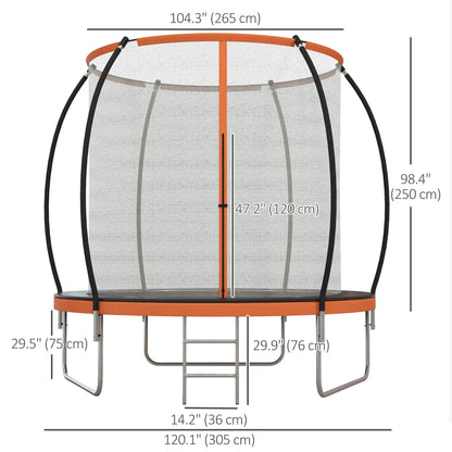 10ft Outdoor Trampoline with Enclosure Net and Ladder, Backyard Fitness Trampoline for Teens and Adults at Gallery Canada