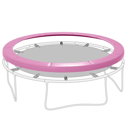 10FT Trampoline Spring Cover, Trampoline Pad Replacement, Waterproof and Tear-Resistant, All-Weather Trampoline Accessories, No Holes for Poles, Pink