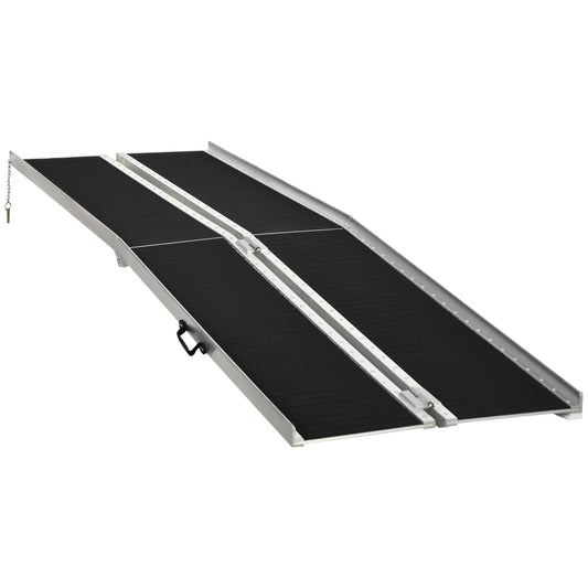 10ft Wheelchair Ramp Scooter Mobility Non-Skid Layering Portable Foldable Aluminium - Gallery Canada
