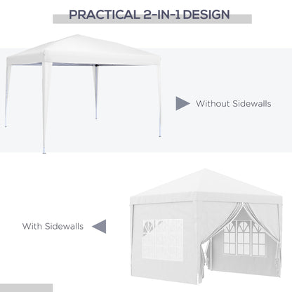 10'x10' Outdoor Pop Up Party Tent Wedding Gazebo Canopy with Carrying Bag (White) at Gallery Canada