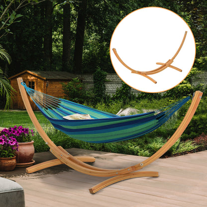 11' Wooden Hammock Stand Universal Garden Picnic Camp Accessories, Curved Arc Design Stand, 264lbs Capacity at Gallery Canada