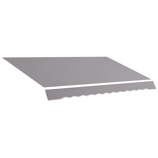 11' x 10' Outdoor Sunshade Canopy Awning Cover, Retractable Awning Fabric Replacement, UV Protection, Light Grey - Gallery Canada