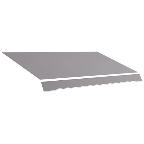 11' x 10' Outdoor Sunshade Canopy Awning Cover, Retractable Awning Fabric Replacement, UV Protection, Light Grey