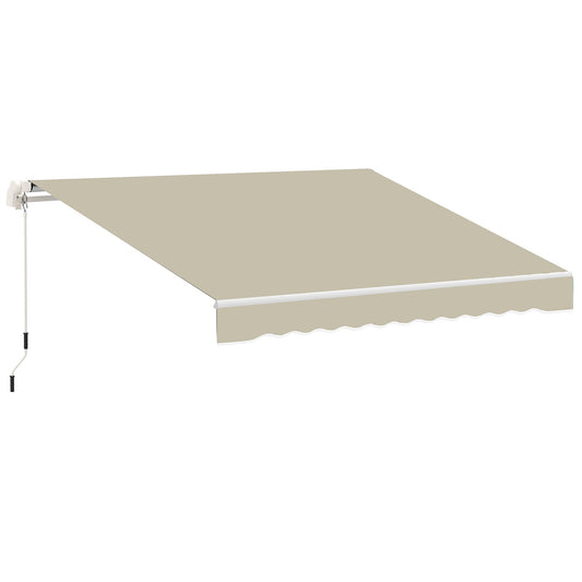 11' x 10' Retractable Awning Fabric Replacement Outdoor Sunshade Canopy Awning Cover, UV Protection, Cream White - Gallery Canada