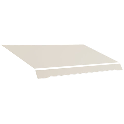 11' x 8' Outdoor Sunshade Canopy Awning Cover, Retractable Awning Fabric Replacement, UV Protection, Cream White