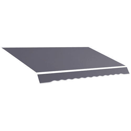 11' x 8' Outdoor Sunshade Canopy Awning Cover, Retractable Awning Fabric Replacement, UV Protection, Grey
