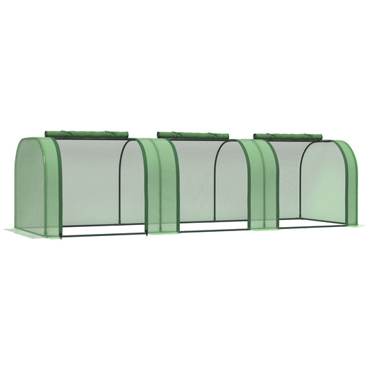 117" x 39" x 32" Transparent PVC Mini Tunnel Greenhouse Garden Green Grow Shed Portable Plant Flower Warm House Steel Frame Zipped Doors - Gallery Canada