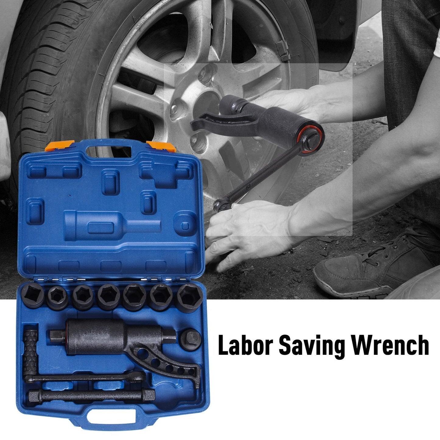 11pcs Heavy Duty Torque Multiplier Wrench Set Socket Lug Nut Remover 1:64 Labor Saving Kit at Gallery Canada