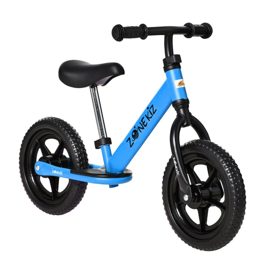 12" Kids Balance Bike No Pedal Bicycle Adjustable Seat and Handlebar Training Toddler Bike 3 - 5 Years Blue - Gallery Canada