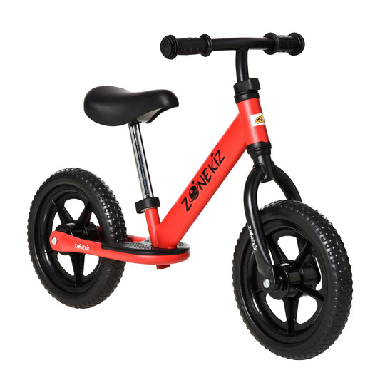 12" Kids Balance Bike No Pedal Bicycle Adjustable Seat and Handlebar Training Toddler Bike 3 - 5 Years Red - Gallery Canada