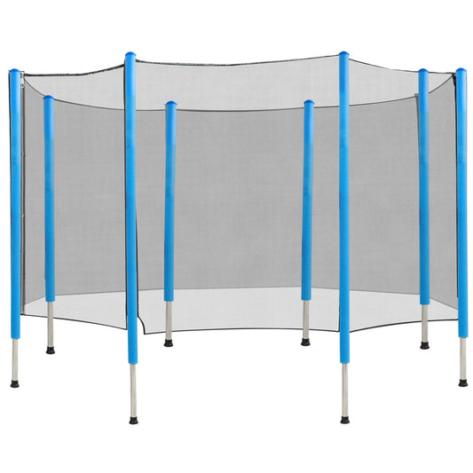 12FT Trampoline Net Enclosure Trampolining Bounce Safety Accessories w/ 8 Poles (Net Enclosure Only), Black - Gallery Canada
