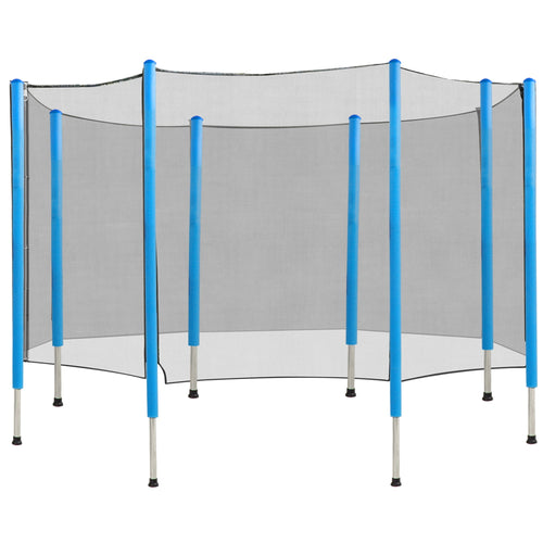 12FT Trampoline Net Enclosure Trampolining Bounce Safety Accessories w/ 8 Poles (Net Enclosure Only), Black