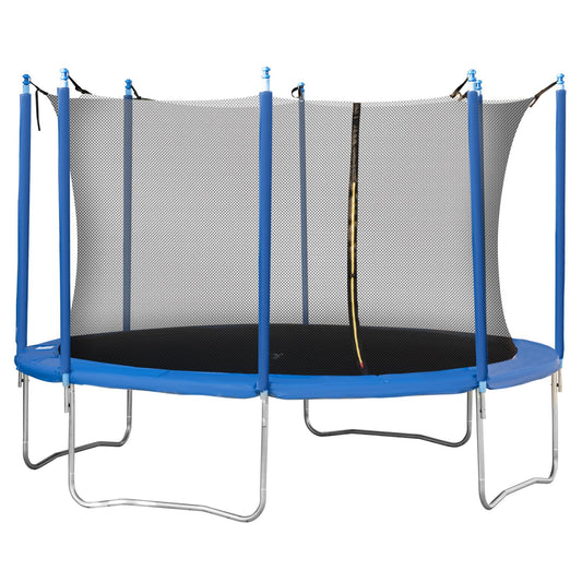 12ft Trampoline with Safety Enclosure Outdoor Recreational Trampolines for Adults and Teens, Blue and Black at Gallery Canada