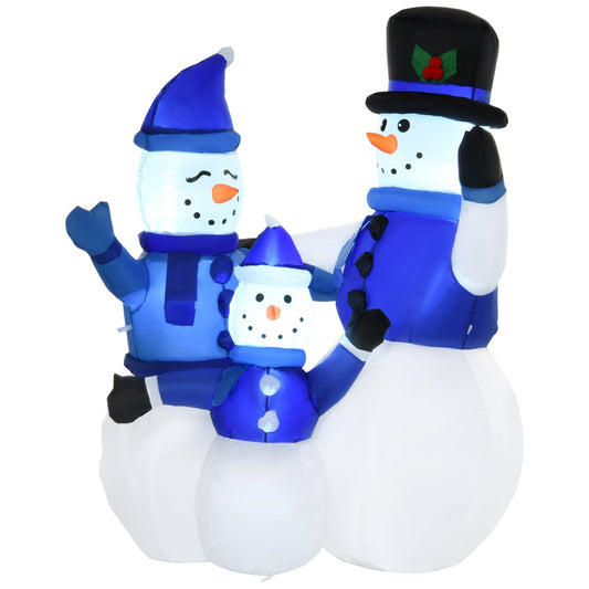 1.2M Tall Large LED Lighted Christmas Inflatable Snowmen Family Outdoor Indoor Holiday Decorations at Gallery Canada