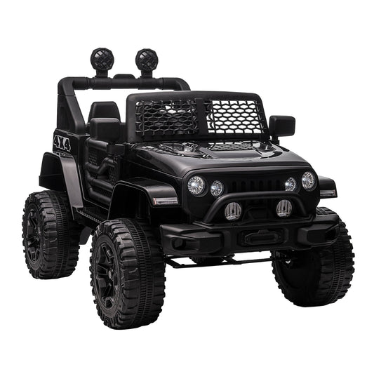 12V Battery Powered Kids Ride On Car Off Road Truck Toy w/ Parent Remote, Black at Gallery Canada