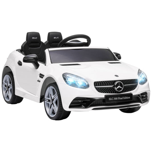 12V Ride On Car with Parent Remote Control Two Motors Music Lights Suspension Wheels for 3-6 Years White at Gallery Canada